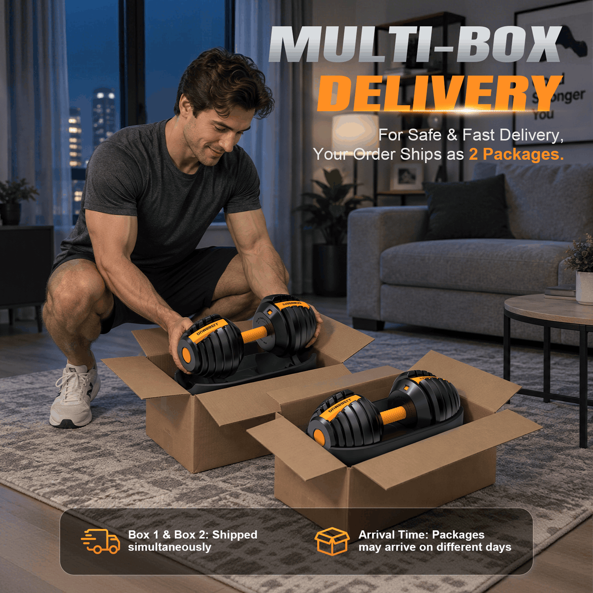 HXD-ERGO Quick-Dial Adjustable Dumbbell | [5-52.5 Lbs]