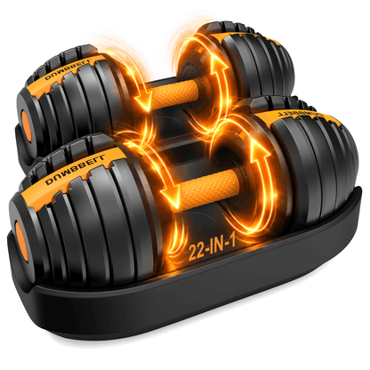 HXD-ERGO Quick-Dial Adjustable Dumbbell | [5-52.5 Lbs]