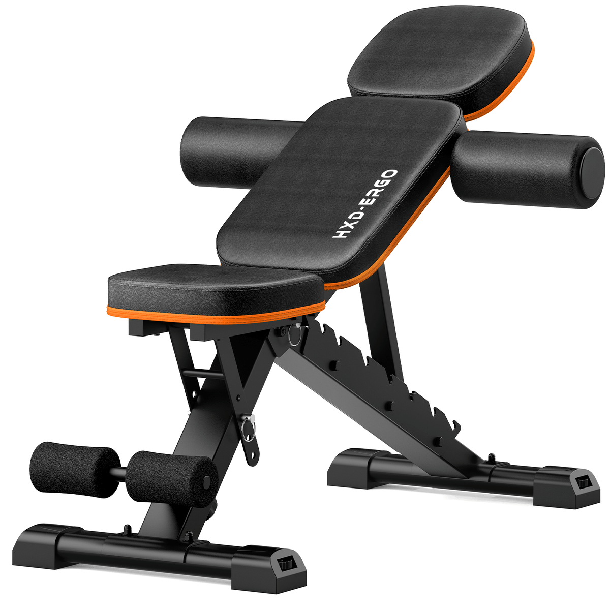 HXD-ERGO 660 lbs Capacity Adjustable Weight Bench, Foldable Incline/Decline Workout Bench for Home Gym, Multi-Position Fitness Training Equipment for Full Body Workouts, Strength Training Gear for Me