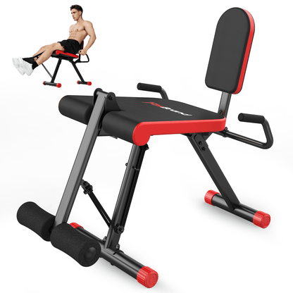 HXD-ERGO Silent 35/75 LBS Resistance Leg Extension Machine, Steel Weight Bench for Lower Body Quadriceps Strength Training, Home Gym Seated Leg Workout Equipment for Beginners & Family Fitness