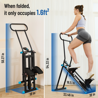 HXD-ERGO 6-Level Adjustable Resistance Foldable Stair Climber (350lbs)