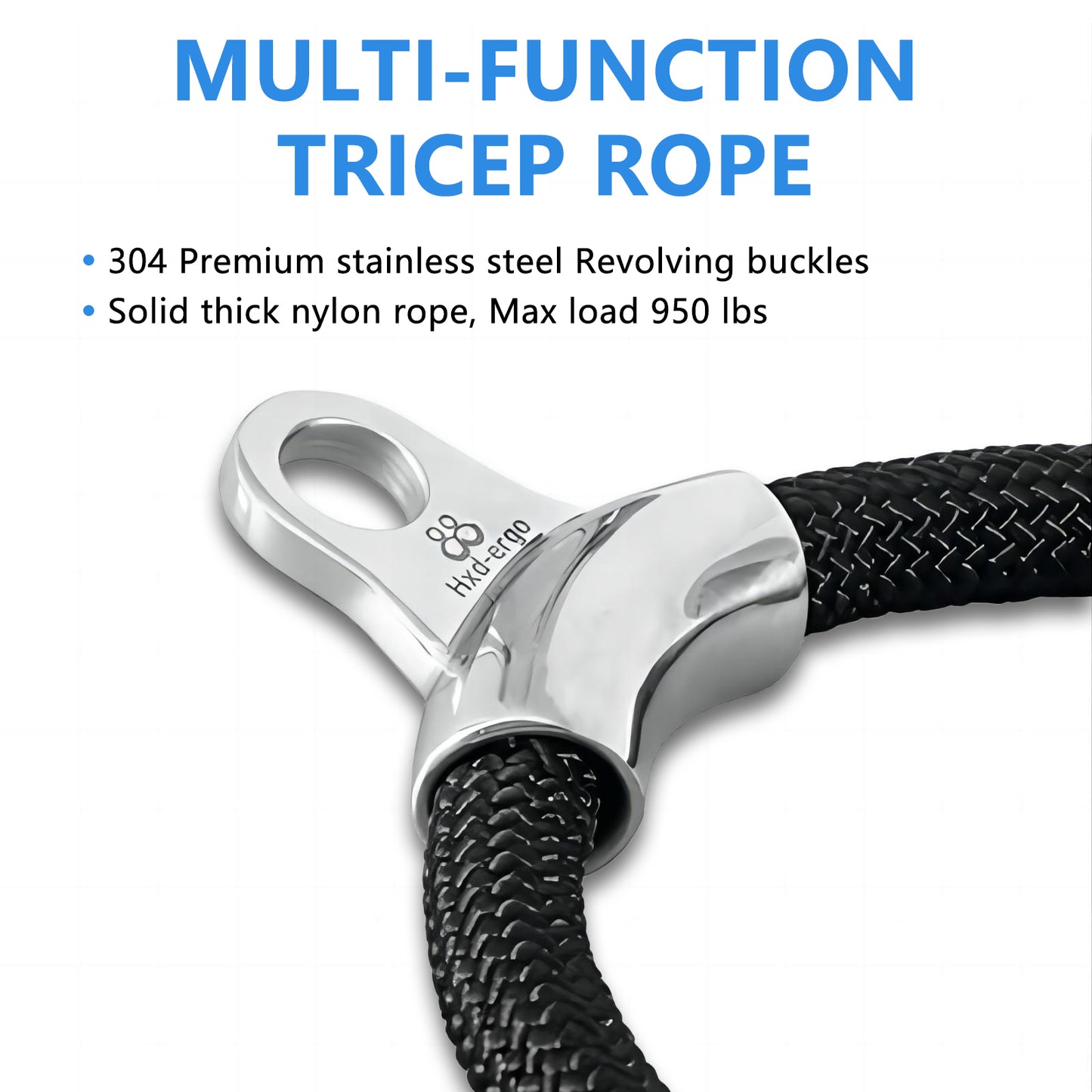 HXD-ERGO Tricep Rope with Ergonomic Handles