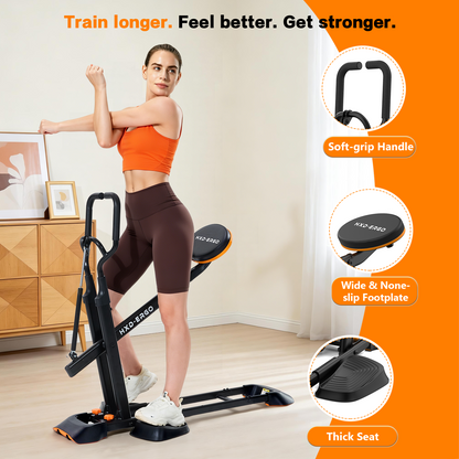 HXD-ERGO Home Deep Squat Trainer | 3-Level Adjustable Seat, Knee-Friendly Lower Body Workout Gear