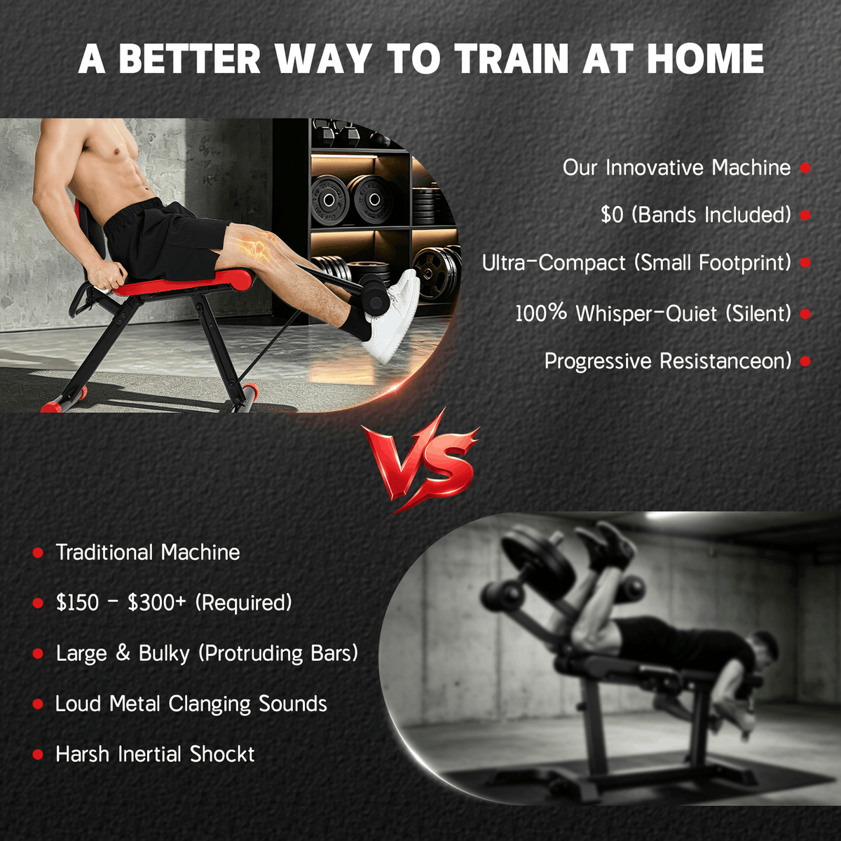 HXD-ERGO Silent 35/75 LBS Resistance Leg Extension Machine, Steel Weight Bench for Lower Body Quadriceps Strength Training, Home Gym Seated Leg Workout Equipment for Beginners & Family Fitness