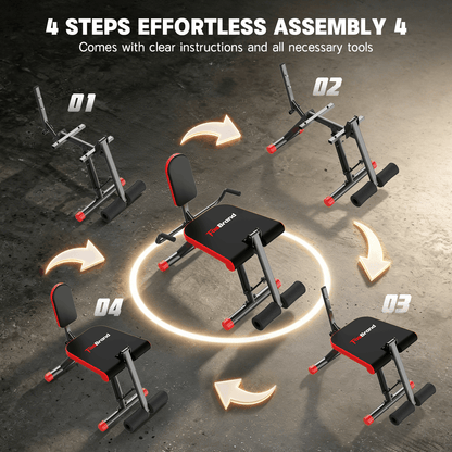 HXD-ERGO Silent 35/75 LBS Resistance Leg Extension Machine, Steel Weight Bench for Lower Body Quadriceps Strength Training, Home Gym Seated Leg Workout Equipment for Beginners & Family Fitness