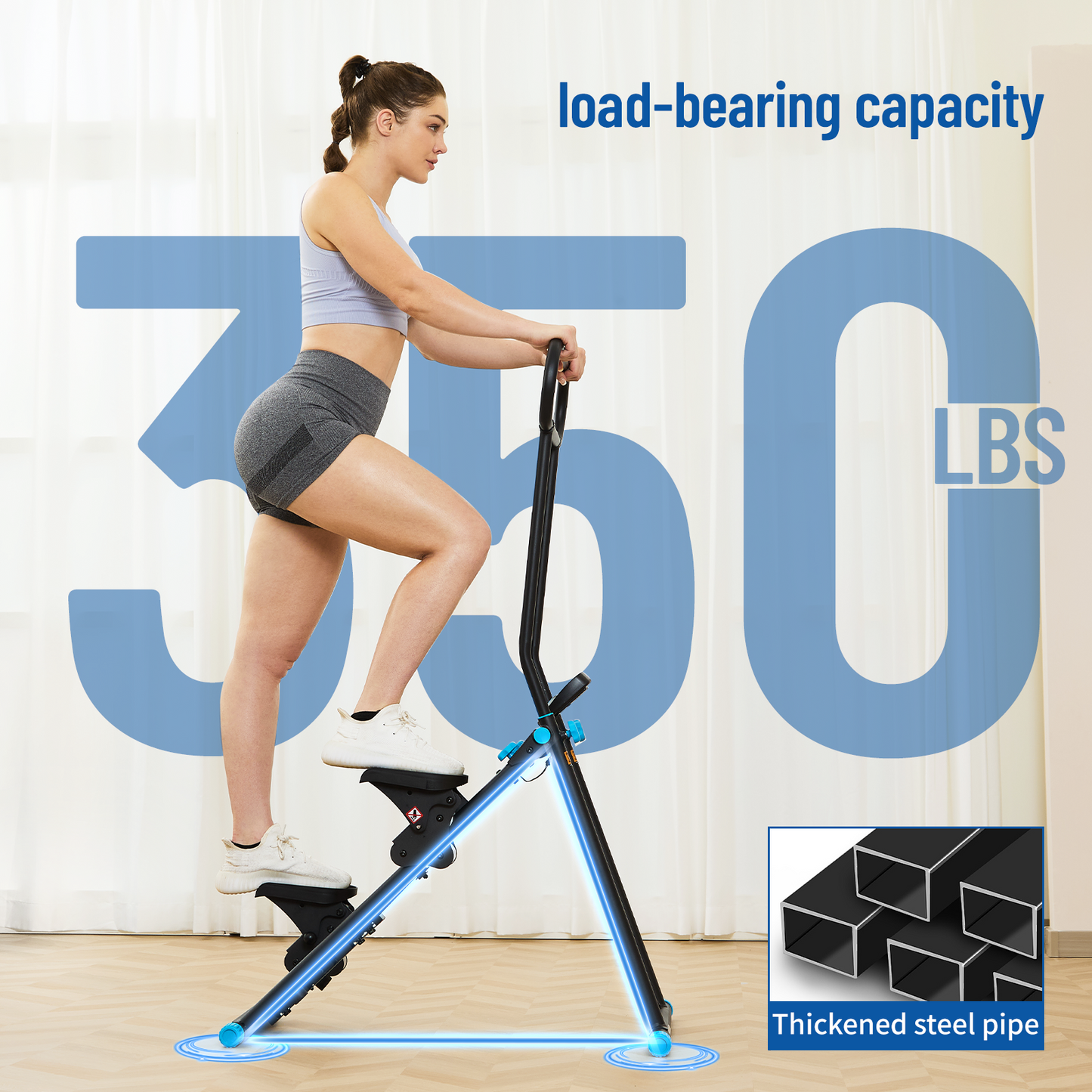 HXD-ERGO 6-Level Adjustable Resistance Foldable Stair Climber (350lbs)