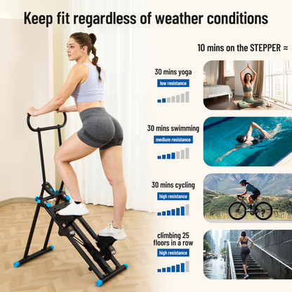 HXD-ERGO 6-Level Adjustable Resistance Foldable Stair Climber (350lbs)