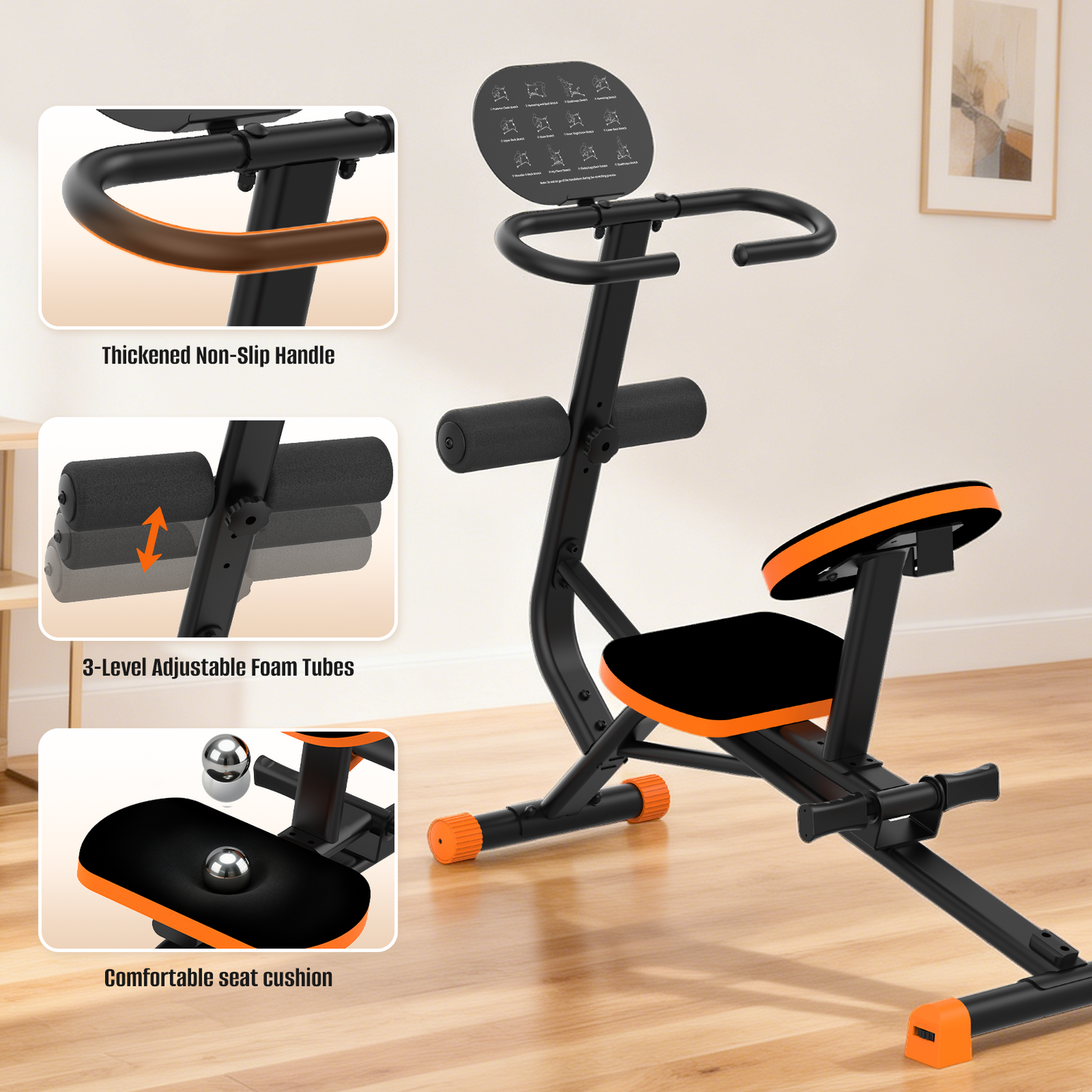 HXD-ERGO Quiet Stretching Machine | Full Body, Back & Lumbar Training for Home Gym