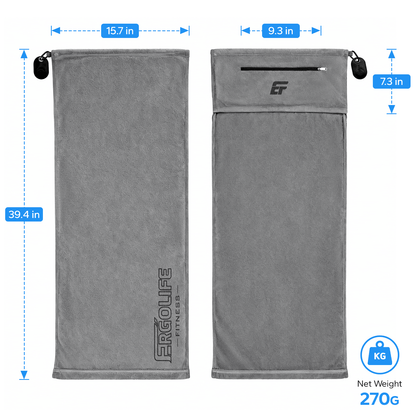 HXD-ERGO × ERGOLIFE Magnetic Workout Towel with Zipper Pocket