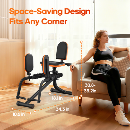 HXD-ERGO Home Fitness Hip Abduction/Adduction Trainer — Compact Leg Exercise Equipment