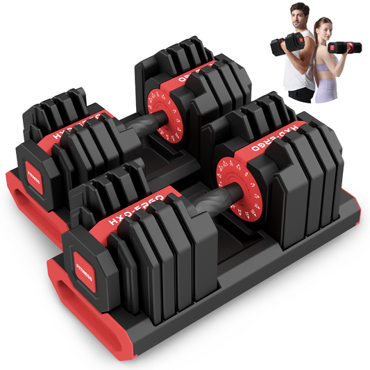 HXD-ERGO QuickSwitch Pro 55lb Adjustable Dumbbells (Pair)